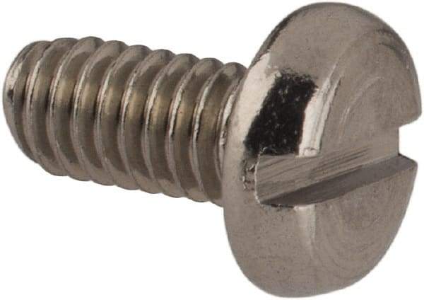 Value Collection - M2.5x0.45 Metric Coarse, 5mm Length Under Head Slotted Drive Machine Screw - Pan Head, Grade 18-8 Stainless Steel, Uncoated, Without Washer - Exact Tool & Supply