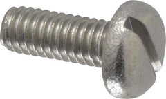 Value Collection - M4x0.70 Metric Coarse, 10mm Length Under Head Slotted Drive Machine Screw - Pan Head, Grade 18-8 Stainless Steel, Uncoated, Without Washer - Exact Tool & Supply