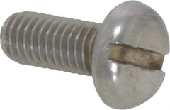 Value Collection - M5x0.80 Metric Coarse, 12mm Length Under Head Slotted Drive Machine Screw - Pan Head, Grade 18-8 Stainless Steel, Uncoated, Without Washer - Exact Tool & Supply
