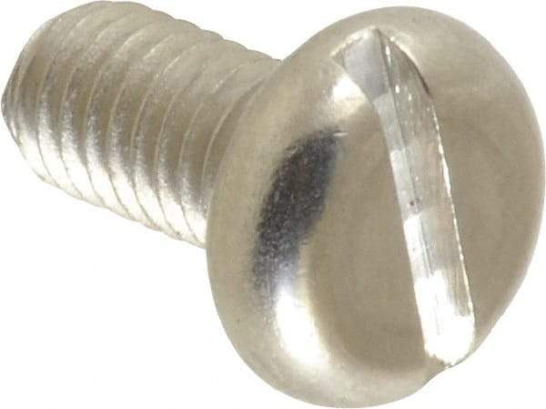 Value Collection - M6x1.00 Metric Coarse, 12mm Length Under Head Slotted Drive Machine Screw - Pan Head, Grade 18-8 Stainless Steel, Uncoated, Without Washer - Exact Tool & Supply