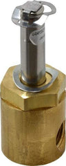Parker - 1/4" Port, Two Way, Direct Acting, Brass Solenoid Valve - Normally Closed, 140 Max PSI, NBR Seal - Exact Tool & Supply