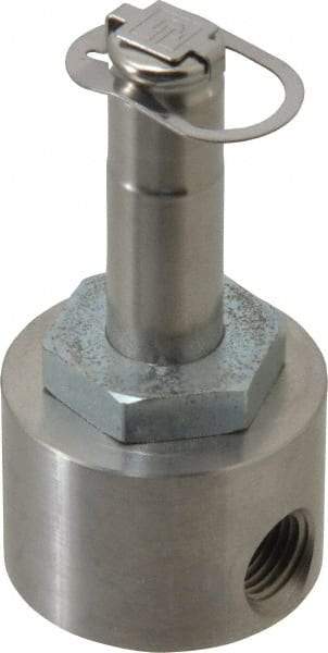 Parker - 1/4" Port, Two Way, Piloted Diaphragm, Stainless Steel Solenoid Valve - Normally Closed, 110 Max PSI, PTFE Seal - Exact Tool & Supply