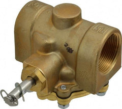 Parker - 1-1/2" Port, Two Way, Piloted Diaphragm, Brass Solenoid Valve - Normally Closed, 50 Max PSI, EPDM Seal - Exact Tool & Supply