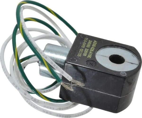 Parker - 240 Volt, 18 Coil Lead Length, Class F, Solenoid Coil - 6.0 Watt, NEMA 4X Enclosure, Use with Parker Skinner Gold Ring Series Valves - Exact Tool & Supply