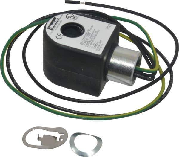 Parker - 24 Volt, 18 Coil Lead Length, Class F, Solenoid Coil - 11.0 Watt, NEMA 4X Enclosure, Use with Parker Skinner Gold Ring Series Valves - Exact Tool & Supply