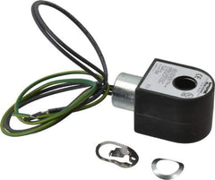 Parker - 240 Volt, 18 Coil Lead Length, Class H, Solenoid Coil - 11.0 Watt, NEMA 4X Enclosure, Use with Parker Skinner Gold Ring Series Valves - Exact Tool & Supply