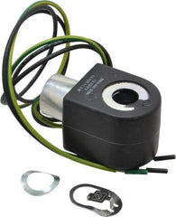 Parker - 12 Volt, 18 Coil Lead Length, Class F, Solenoid Coil - 11.5 Watt, NEMA 4X Enclosure, Use with Parker Skinner Gold Ring Series Valves - Exact Tool & Supply
