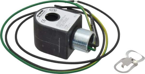 Parker - 24 Volt, 18 Coil Lead Length, Class F, Solenoid Coil - 11.5 Watt, NEMA 4X Enclosure, Use with Parker Skinner Gold Ring Series Valves - Exact Tool & Supply