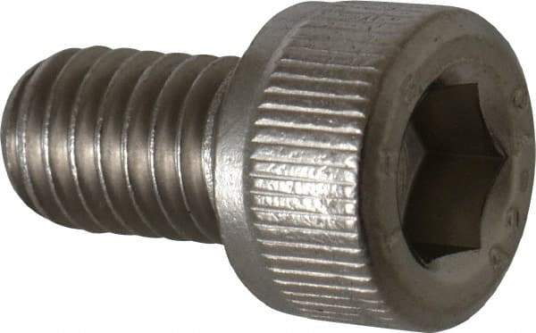 Value Collection - M6x1.00 Metric Coarse Hex Socket Drive, Socket Cap Screw - Grade 18-8 & Austenitic A2 Stainless Steel, Fully Threaded, 10mm Length Under Head - Exact Tool & Supply