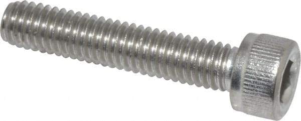 Value Collection - M6x1.00 Metric Coarse Hex Socket Drive, Socket Cap Screw - Grade 18-8 & Austenitic A2 Stainless Steel, Partially Threaded, 30mm Length Under Head - Exact Tool & Supply