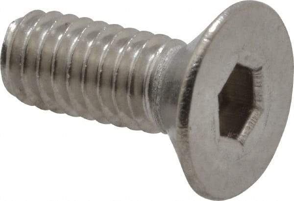 Value Collection - M4x0.70 Metric Coarse Hex Socket Drive, 90° Flat Screw - Grade 18-8 Stainless Steel, Fully Threaded, 10mm OAL - Exact Tool & Supply
