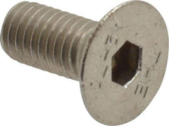 Value Collection - M5x0.80 Metric Coarse Hex Socket Drive, 90° Flat Screw - Grade 18-8 Stainless Steel, Fully Threaded, 12mm OAL - Exact Tool & Supply