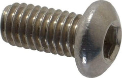 Value Collection - M6x1.00 Metric Coarse Hex Socket Drive, Button Screw - Grade 18-8 Stainless Steel, Fully Threaded, 12mm Length Under Head - Exact Tool & Supply