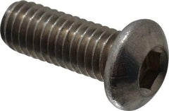 Value Collection - M6x1.00 Metric Coarse Hex Socket Drive, Button Screw - Grade 18-8 Stainless Steel, Fully Threaded, 16mm Length Under Head - Exact Tool & Supply