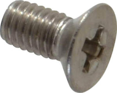 Value Collection - M3x0.50 Metric Coarse, 6mm OAL Phillips Drive Machine Screw - Flat Head, Grade 18-8 Stainless Steel, Uncoated, Without Washer - Exact Tool & Supply