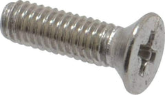 Value Collection - M3x0.50 Metric Coarse, 10mm OAL Phillips Drive Machine Screw - Flat Head, Grade 18-8 Stainless Steel, Uncoated, Without Washer - Exact Tool & Supply