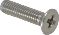 Value Collection - M3x0.50 Metric Coarse, 12mm OAL Phillips Drive Machine Screw - Flat Head, Grade 18-8 Stainless Steel, Uncoated, Without Washer - Exact Tool & Supply