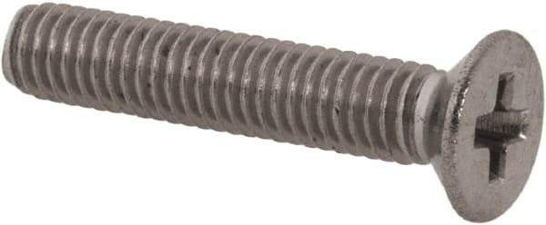 Value Collection - M3x0.50 Metric Coarse, 16mm OAL Phillips Drive Machine Screw - Flat Head, Grade 18-8 Stainless Steel, Uncoated, Without Washer - Exact Tool & Supply