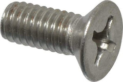 Value Collection - M4x0.70 Metric Coarse, 10mm OAL Phillips Drive Machine Screw - Flat Head, Grade 18-8 Stainless Steel, Uncoated, Without Washer - Exact Tool & Supply
