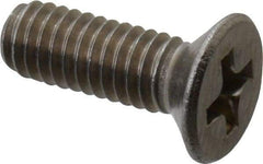 Value Collection - M4x0.70 Metric Coarse, 12mm OAL Phillips Drive Machine Screw - Flat Head, Grade 18-8 Stainless Steel, Uncoated, Without Washer - Exact Tool & Supply