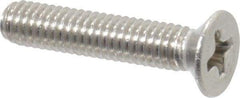 Value Collection - M4x0.70 Metric Coarse, 20mm OAL Phillips Drive Machine Screw - Flat Head, Grade 18-8 Stainless Steel, Uncoated, Without Washer - Exact Tool & Supply