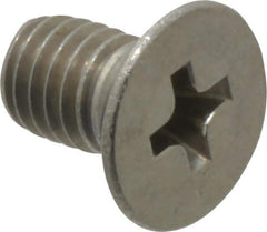 Value Collection - M5x0.80 Metric Coarse, 8mm OAL Phillips Drive Machine Screw - Flat Head, Grade 18-8 Stainless Steel, Uncoated, Without Washer - Exact Tool & Supply