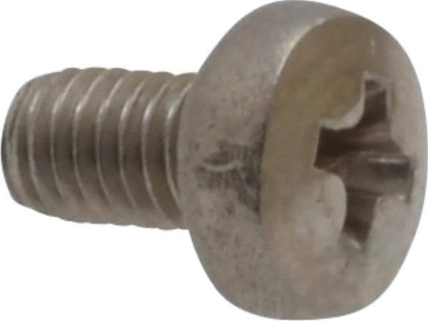 Value Collection - M3x0.50 Metric Coarse, 5mm Length Under Head Phillips Drive Machine Screw - Pan Head, Grade 18-8 Stainless Steel, Uncoated, Without Washer - Exact Tool & Supply