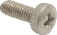 Value Collection - M3x0.50 Metric Coarse, 8mm Length Under Head Phillips Drive Machine Screw - Pan Head, Grade 18-8 Stainless Steel, Uncoated, Without Washer - Exact Tool & Supply