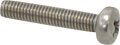 Value Collection - M3x0.50 Metric Coarse, 16mm Length Under Head Phillips Drive Machine Screw - Pan Head, Grade 18-8 Stainless Steel, Uncoated, Without Washer - Exact Tool & Supply