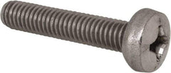 Value Collection - M6x1.00 Metric Coarse, 30mm Length Under Head Phillips Drive Machine Screw - Pan Head, Grade 18-8 Stainless Steel, Uncoated, Without Washer - Exact Tool & Supply