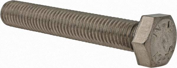 Value Collection - M12x1.75mm Metric Coarse, 75mm Length Under Head Hex Head Cap Screw - Partially Threaded, Grade 18-8 & Austenitic A2 Stainless Steel, 19mm Hex - Exact Tool & Supply