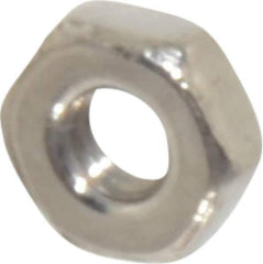 Value Collection - M2.5x0.45 Stainless Steel Right Hand Hex Nut - 4mm Across Flats, 1.6mm High, Uncoated - Exact Tool & Supply