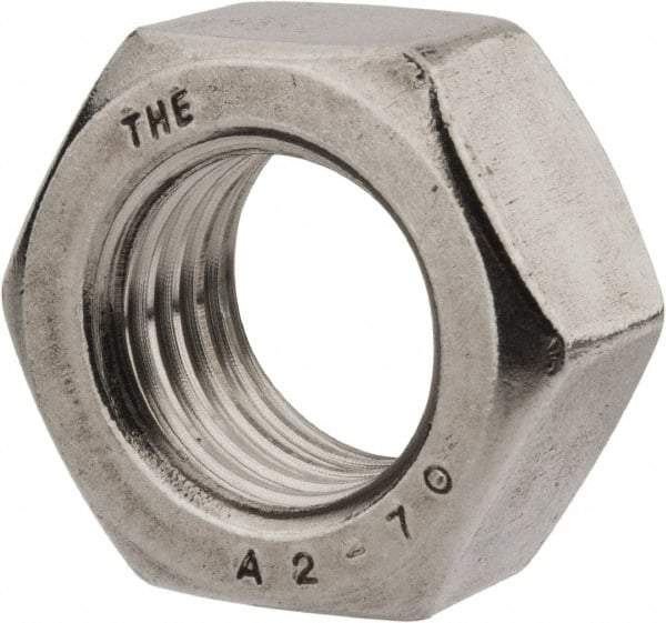 Value Collection - M24x3.00 Stainless Steel Right Hand Hex Nut - 36mm Across Flats, 19mm High, Uncoated - Exact Tool & Supply