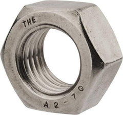 Value Collection - M24x3.00 Stainless Steel Right Hand Hex Nut - 36mm Across Flats, 19mm High, Uncoated - Exact Tool & Supply