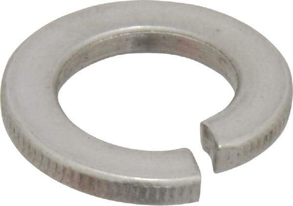 Value Collection - M12, 10.2mm ID, 2.5mm Thick Split Lock Washer - 18-8 Austenitic Grade A2 Stainless Steel, 12.2mm Min ID, 12.7mm Max ID, 21.1mm Max OD - Exact Tool & Supply