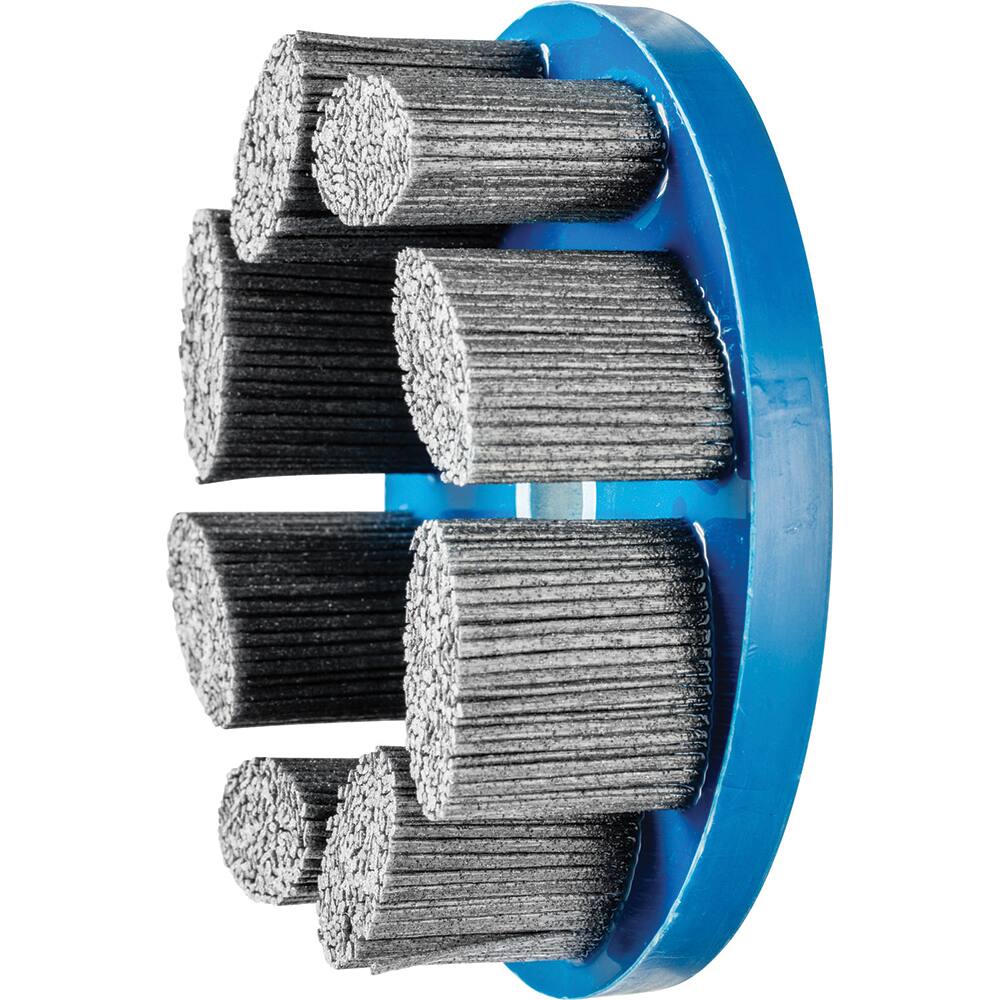 PFERD - Disc Brushes; Outside Diameter (Inch): 6 ; Grit: 80 ; Abrasive Material: Silicon Carbide ; Brush Type: Crimped ; Connector Type: Arbor ; Arbor Hole Size (Inch): 7/8 - Exact Tool & Supply