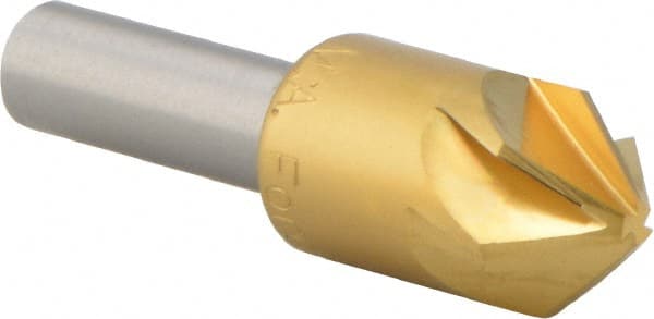 M.A. Ford - 5/8" Head Diam, 3/8" Shank Diam, 6 Flute 82° High Speed Steel Countersink - Exact Tool & Supply