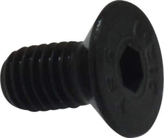 Value Collection - M5x0.80 Metric Coarse Hex Socket Drive, 90° Flat Screw - Grade 12.9 Alloy Steel, Black Oxide Finish, Fully Threaded, 10mm OAL - Exact Tool & Supply