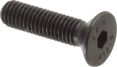 Value Collection - M5x0.80 Metric Coarse Hex Socket Drive, 90° Flat Screw - Grade 12.9 Alloy Steel, Black Oxide Finish, Fully Threaded, 20mm OAL - Exact Tool & Supply