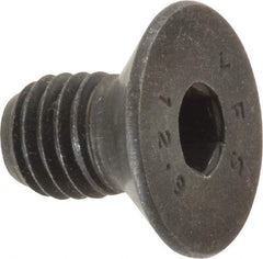 Value Collection - M10x1.50 Metric Coarse Hex Socket Drive, 90° Flat Screw - Grade 12.9 Alloy Steel, Black Oxide Finish, Fully Threaded, 16mm OAL - Exact Tool & Supply