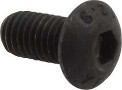 Value Collection - M5x0.80 Metric Coarse Hex Socket Drive, Button Screw - Grade 12.9 Alloy Steel, Black Oxide Finish, Fully Threaded, 10mm Length Under Head - Exact Tool & Supply