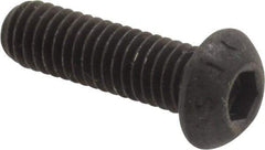 Value Collection - M6x1.00 Metric Coarse Hex Socket Drive, Button Screw - Grade 12.9 Alloy Steel, Black Oxide Finish, Fully Threaded, 20mm Length Under Head - Exact Tool & Supply