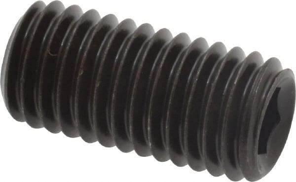 Value Collection - M12x1.75, 25mm OAL, Flat Point Set Screw - Grade 14.9 (45H) Alloy Steel, 6mm Key - Exact Tool & Supply