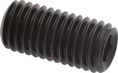 Value Collection - M12x1.75, 25mm OAL, Flat Point Set Screw - Grade 14.9 (45H) Alloy Steel, 6mm Key - Exact Tool & Supply