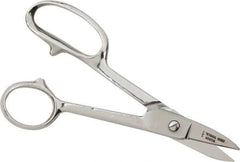 Heritage Cutlery - 1-3/8" LOC, 7" OAL Chrome Plated High Leverage Shears - Right Hand, Chrome Plated Straight Handle, For General Purpose Use - Exact Tool & Supply