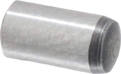 Value Collection - 3mm Diam x 6mm Pin Length Grade 8 Alloy Steel Precision Dowel Pin - Bright Finish, 1 Rounded End - Exact Tool & Supply