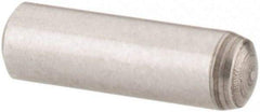 Value Collection - 3mm Diam x 10mm Pin Length Grade 8 Alloy Steel Precision Dowel Pin - Bright Finish, 1 Rounded End - Exact Tool & Supply