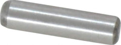 Value Collection - 3mm Diam x 12mm Pin Length Grade 8 Alloy Steel Precision Dowel Pin - Bright Finish, 1 Rounded End - Exact Tool & Supply
