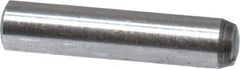 Value Collection - 3mm Diam x 14mm Pin Length Grade 8 Alloy Steel Precision Dowel Pin - Bright Finish, 1 Rounded End - Exact Tool & Supply
