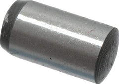 Value Collection - 4mm Diam x 8mm Pin Length Grade 8 Alloy Steel Precision Dowel Pin - Bright Finish, 1 Rounded End - Exact Tool & Supply